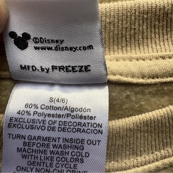 Disney Mickey Mouse Tan Crewneck Sweater - Picture 3 of 4